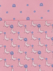 Gancini & Seal Print Pure Silk Tie - Image 4