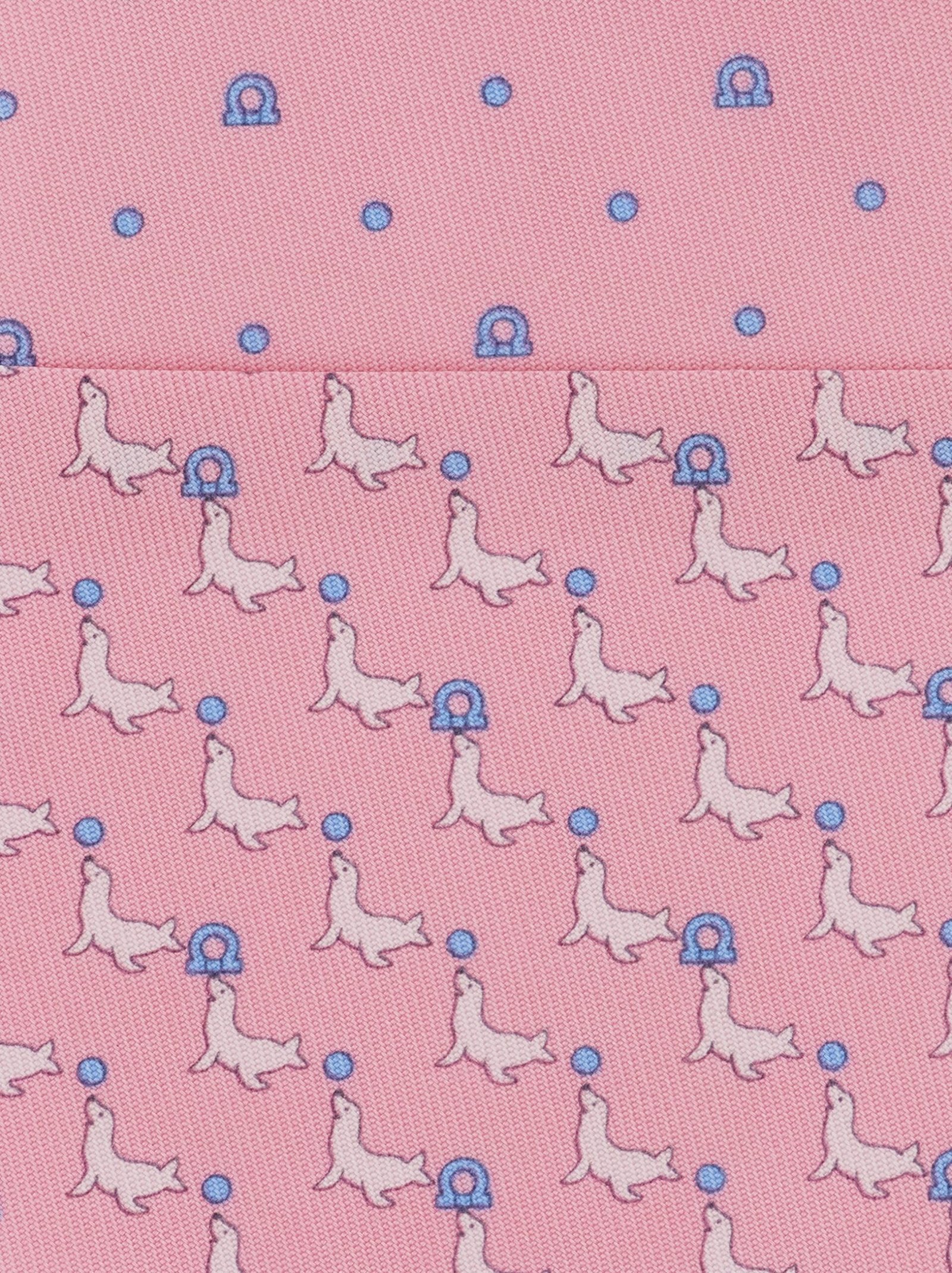 783976_01_r20 Gancini & Seal Print Pure Silk Tie - Image 4